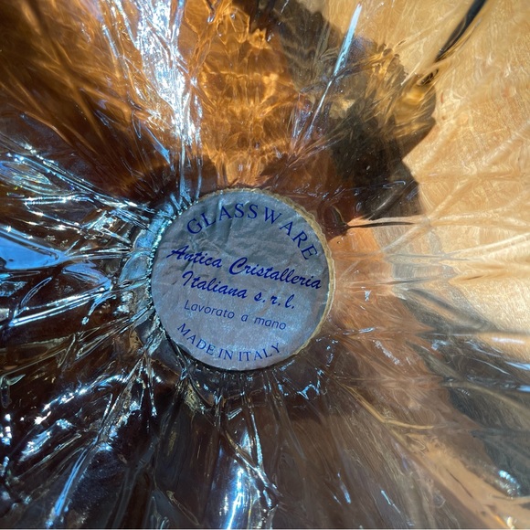 Vintage Antica Cristalleria Italiana Venetian Murano Art Glass Bowl Iridescent - Picture 5 of 5